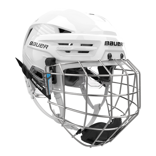 Vist Large View of Product Image Which is New Bauer S25 RE-AKT 90 HELMET COMBO WHITE LARGE
