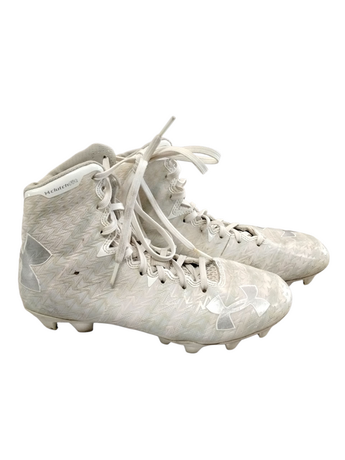 Vist Large View of Product Image Which is Used Under Armour LAX Cleats Boys White Youth 07.0