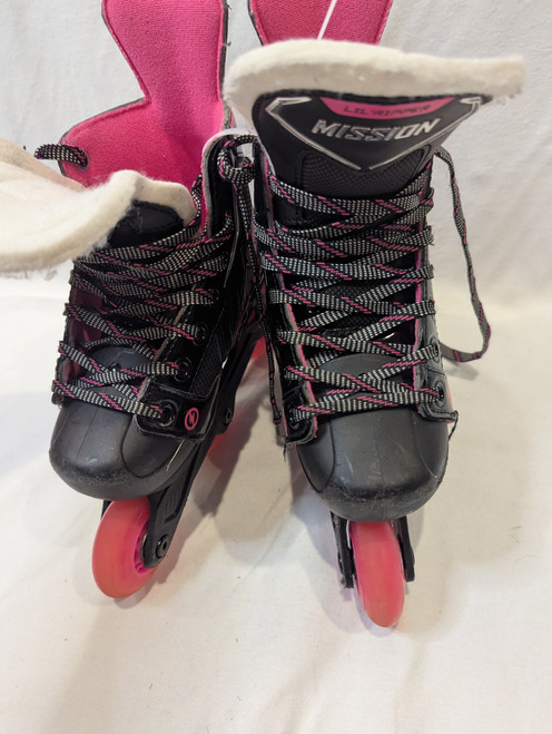 Vist Large View of Product Image Which is Used Mission Roller Hockey Skates Pink Adjustable