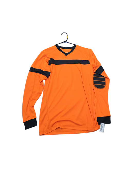 Vist Large View of Product Image Which is Used Champro GOALIE SHIRT Soccer Goalie Top Adt Orange MD