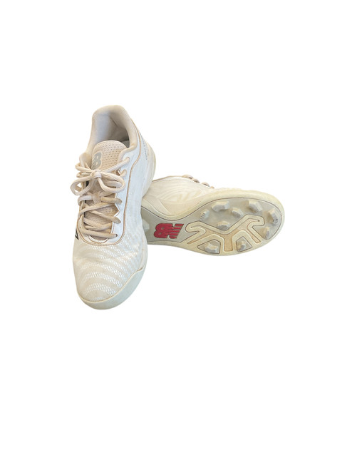 Vist Large View of Product Image Which is Used New Balance CLEATS BB/SB Cleats White Senior 6