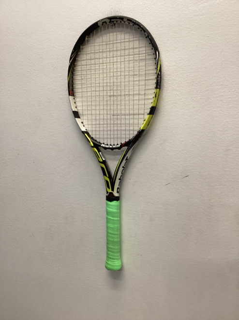 Vist Large View of Product Image Which is Used Babolat AERO Adult Tennis Racquet Black 4 3/8"