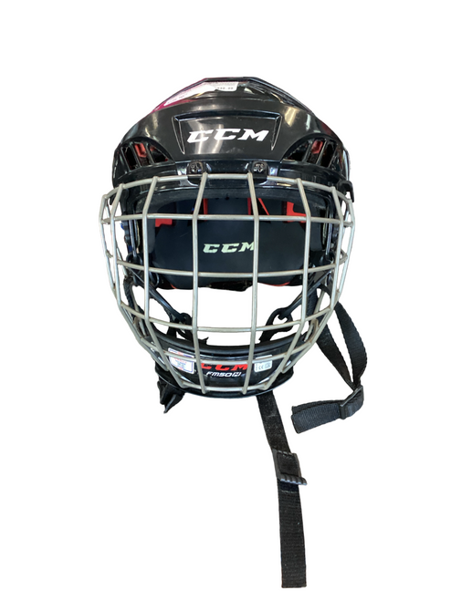 Vist Large View of Product Image Which is Used CCM FM50M Helmet Cage Combo Black MD