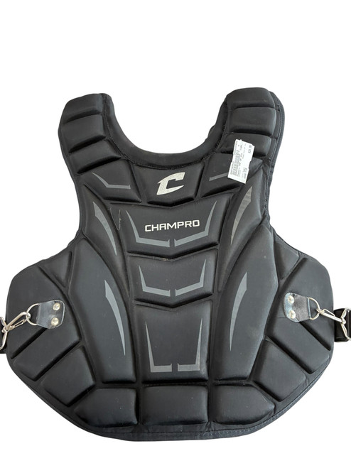 Vist Large View of Product Image Which is Used Champro CHP CP YTH Catchers Chest Protector Black Youth