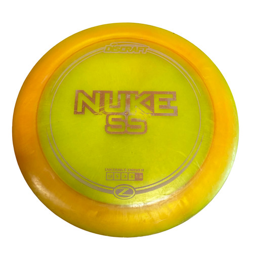 Vist Large View of Product Image Which is Used Discraft Z NUKE SS Disc Golf Driver Yellow