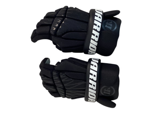 Vist Large View of Product Image Which is Used Warrior BURN NEXT Lacrosse Gloves Junior Black SM