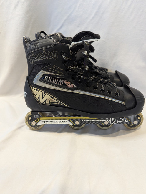 Vist Large View of Product Image Which is Used Mission Roller Hockey Skates Black Senior 10