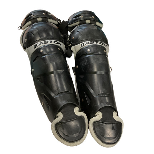 Vist Large View of Product Image Which is Easton SHIN GUARDS Catchers Leg Guards Black Junior