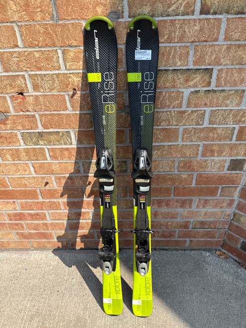 Vist Large View of Product Image Which is Used Elan EXPLORE ERISE 70 Boys DH Ski/Binding Black And Green 130 cm