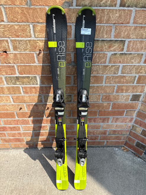 Vist Large View of Product Image Which is Used Elan EXPLORE ERISE 70 Boys DH Ski/Binding Black And Green 130 cm