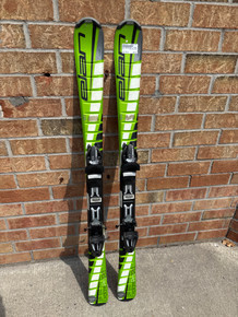 Vist Large View of Product Image Which is Used Elan EXPLORE PRO Boys DH Ski/Binding Green 120 cm