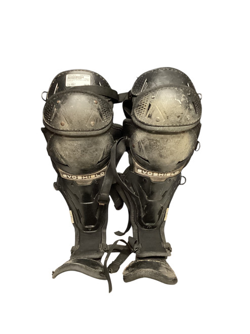 Vist Large View of Product Image Which is Used Evoshield Catchers Leg Guards Black Adult