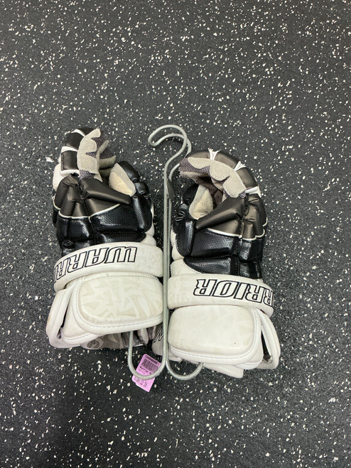 Vist Large View of Product Image Which is Used Warrior MD4 GLOVES Lacrosse Gloves Mens White 12"