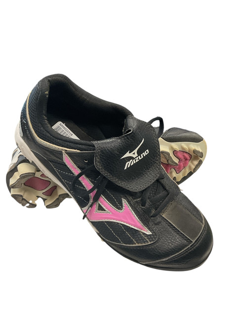 Vist Large View of Product Image Which is Used Mizuno FRANCHISE 9SPIKE BB/SB Cleats Black Senior 7.5