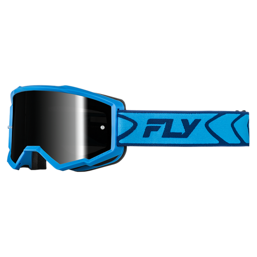 Vist Large View of Product Image Which is New Fly Racing Zone Motocross Goggles Navy/Smoke Mirror Lens- Adult