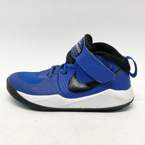 Vist Large View of Product Image Which is Used Nike TEAMHUSTLE Basketball Shoes Y Royal Blue Junior 01.5
