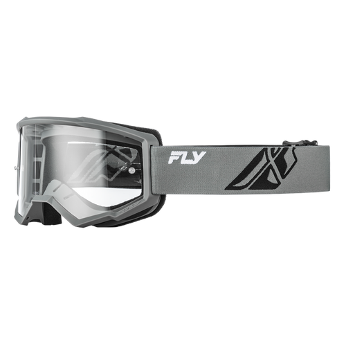 Vist Large View of Product Image Which is New Fly Racing Focus Motocross Goggles Grey/Black- Youth