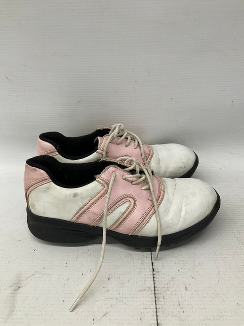 Vist Large View of Product Image Which is Used US Kids Jr Golf Shoes Pink And White Junior 01