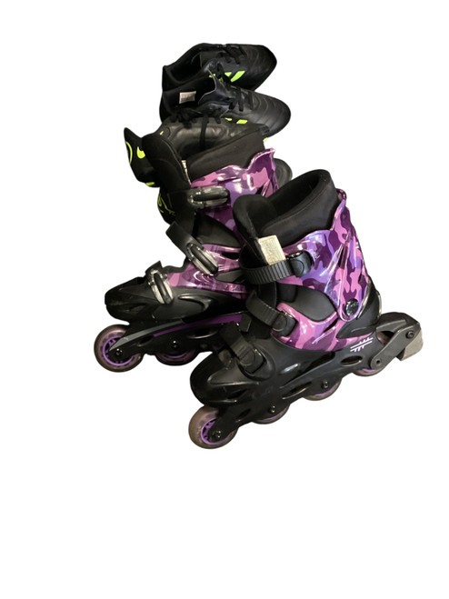 Vist Large View of Product Image Which is Used LINEAR ROLLER BLADES Senior Rec Fitness Skates Purple Senior 6