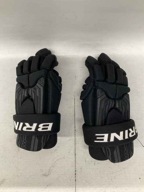 Vist Large View of Product Image Which is Used Brine BRINE LAX GLOVES Lacrosse Gloves Junior Black 10"