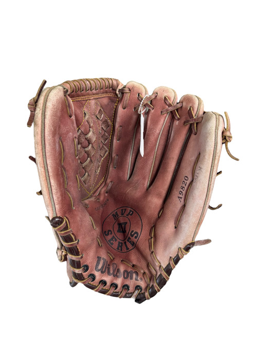 Vist Large View of Product Image Which is Used Wilson MVP SERIES BB/SB Glove RH Throw Brown 13"