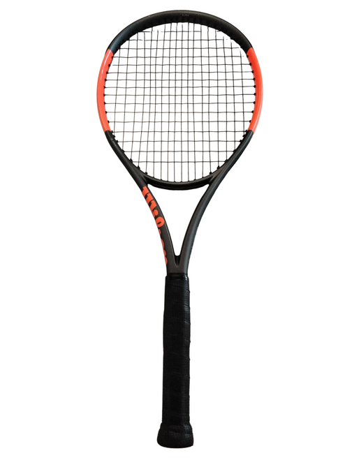Vist Large View of Product Image Which is Used Wilson BURN Adult Tennis Racquet Grey 4 1/4"