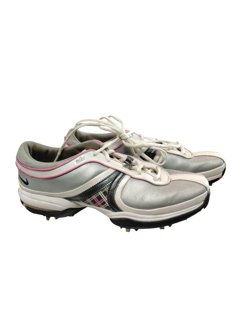 Vist Large View of Product Image Which is Used Nike Womens Golf Shoes Silver Senior 8
