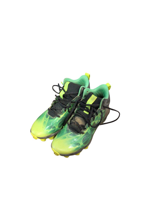 Vist Large View of Product Image Which is Used Under Armour UA SPOTLIGHT BB CLEATS S5Y BB/SB Cleats Green Junior 05