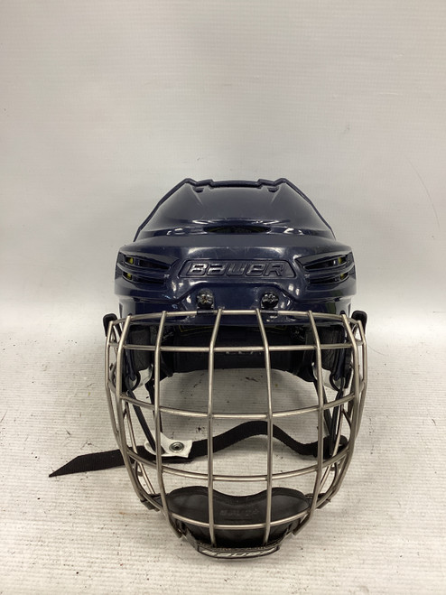 Vist Large View of Product Image Which is Used Bauer REAKT 100 S COACH Hockey Helmet Only Navy Blue SM
