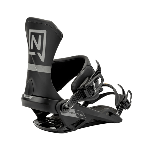 Vist Large View of Product Image Which is New Nitro Team Pro 2026 Snowboard Bindings Black- Size MD