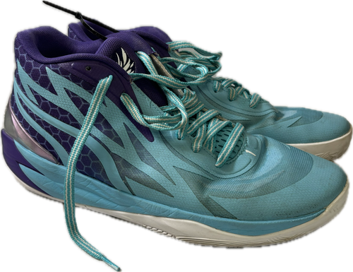 Vist Large View of Product Image Which is Used Puma Basketball Shoes M Carolina Blue Youth 12.0