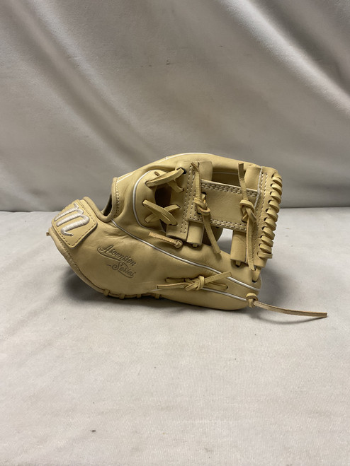 Vist Large View of Product Image Which is Used Marucci MTYPE AS43A2 BB/SB Glove RH Throw Brown 11 1/2"