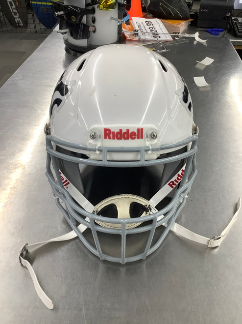 Vist Large View of Product Image Which is Used Riddell SPEED ICON YTH FB Helmet White MD