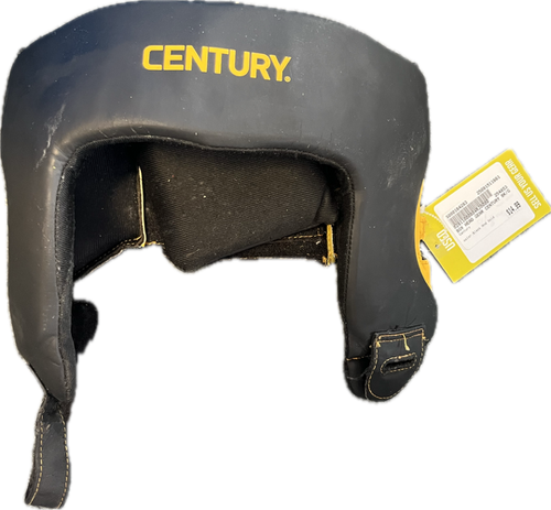 Used Century Boxing Headgear Black And Gold Vist Large View of Product Image Which is Used Century Boxing Headgear Black And Gold