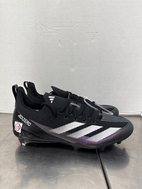 Vist Large View of Product Image Which is New Adidas ADIZERO ELECTRIC+ Adult FB Cleats Black Senior 11.5