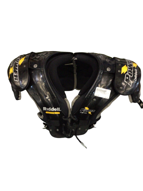Vist Large View of Product Image Which is Used Riddell POWER PHANTOM FB Shoulder Pads Black SM