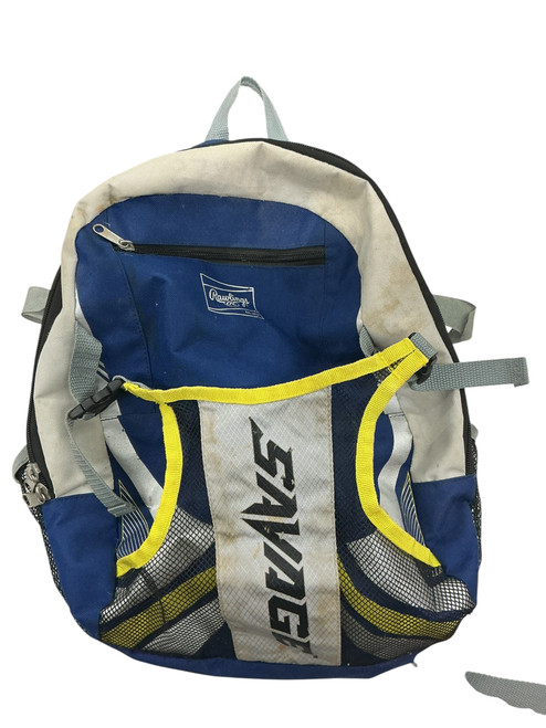 Vist Large View of Product Image Which is Used Rawlings SAVAGE BB/SB Player Backpack Navy Blue