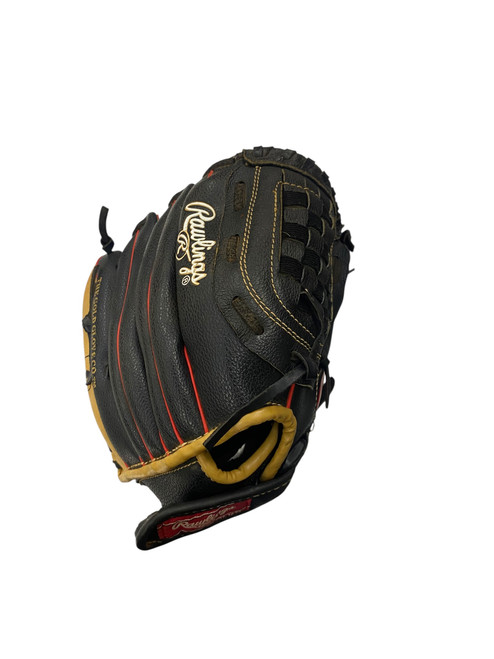 Vist Large View of Product Image Which is Used Rawlings PLAYMAKER SERIES BB/SB Glove RH Throw Black 10 1/2"