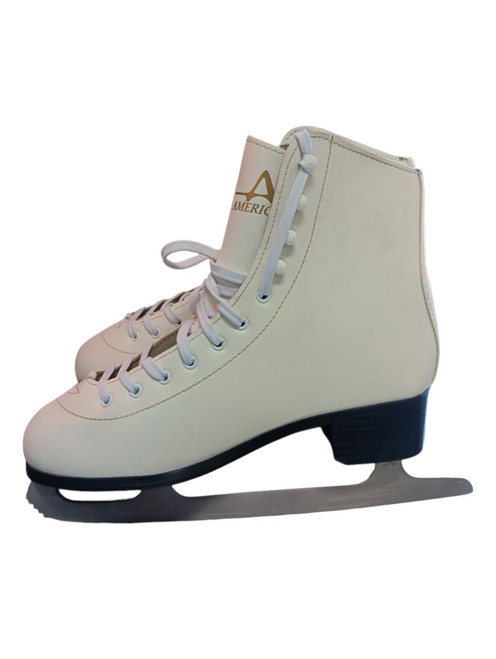 Vist Large View of Product Image Which is Used American Athletic TRICOT WomensFigure Skate White Senior 8