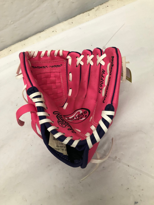 Vist Large View of Product Image Which is Used Rawlings PLAYERS SERIES BB/SB Glove RH Throw Pink 9"