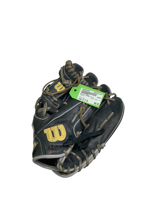 Vist Large View of Product Image Which is Used Wilson A1000 11.5 BB/SB Glove RH Throw Grey 11 1/2"