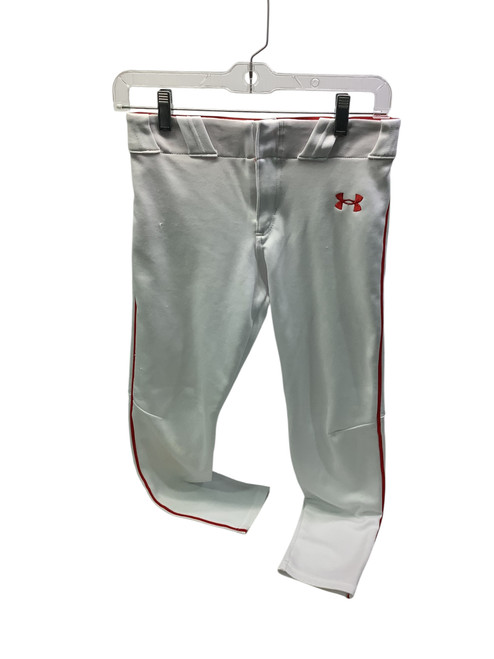 Vist Large View of Product Image Which is Used Under Armour BASEBALL WHITE/RED BB/SB Pant Boys White MD