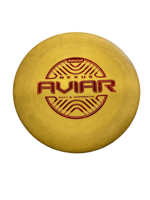Vist Large View of Product Image Which is Used Innova NEXUS AVIAR Disc Golf Putter Orange