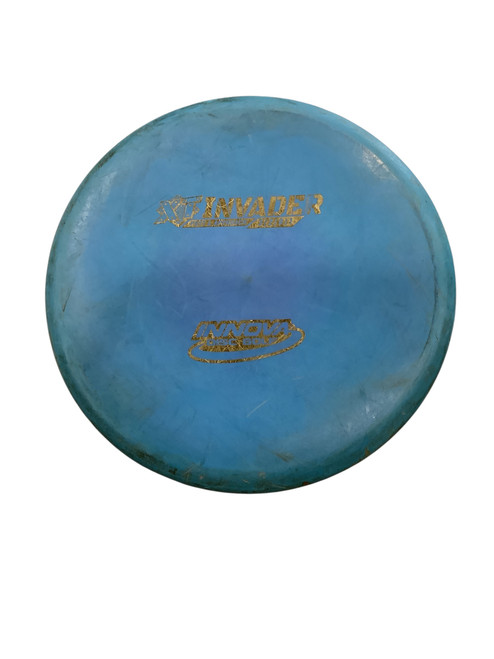 Vist Large View of Product Image Which is Used Innova XT INVADER Disc Golf Putter Royal Blue