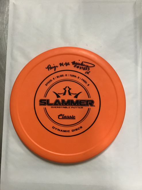 Vist Large View of Product Image Which is Used Dynamic Discs CLASSIC SLAMMER Disc Golf Putter Orange 174g