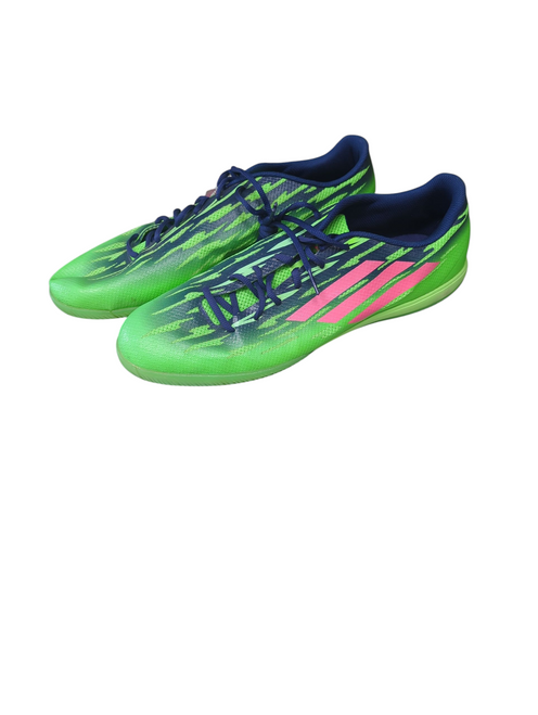 Vist Large View of Product Image Which is Used Adidas Soccer Indoor Shoes Green Senior 13