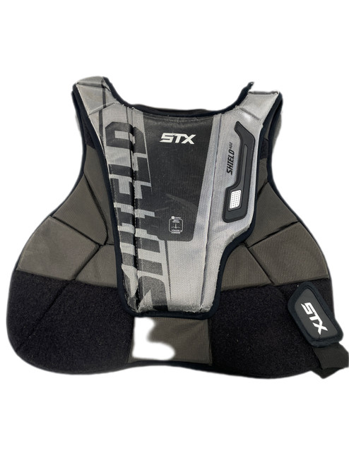 Vist Large View of Product Image Which is Used STX SHIELD 400 LAX Goalie Chest M Black And Grey MD