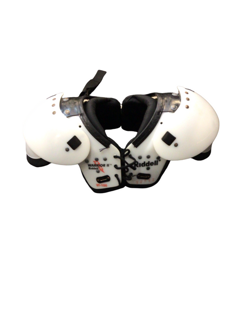 Vist Large View of Product Image Which is Used Riddell WARRIOR II FB Shoulder Pads White MD
