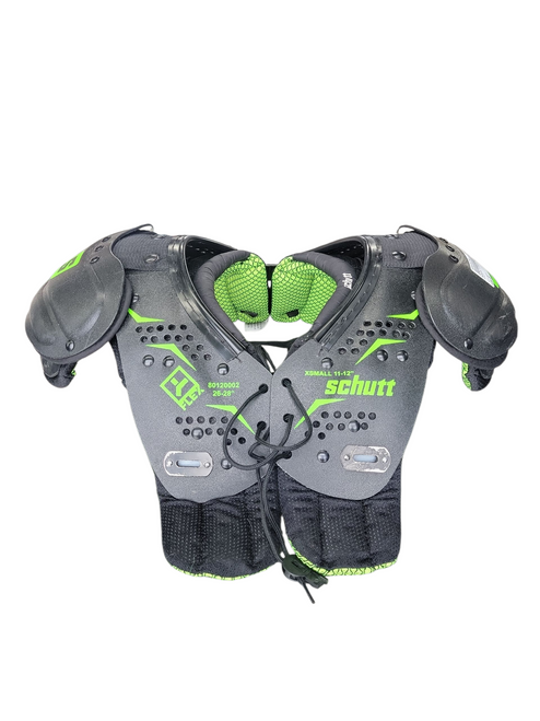 Vist Large View of Product Image Which is Used Schutt Y FLEX Shoulder Pads Black XS
