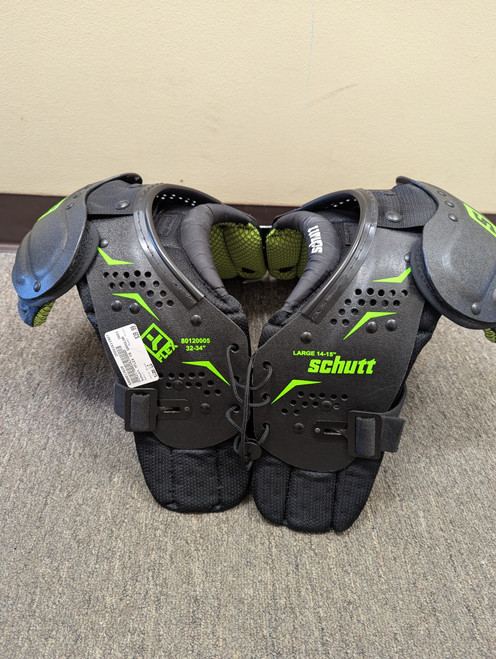 Vist Large View of Product Image Which is Used Schutt YFLEX FB Shoulder Pads Black LG